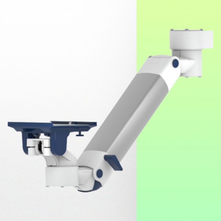Bras Médicaux pour monitoring Plaque plongeante 5” pivotants et ajustables en hauteur, montage position haute