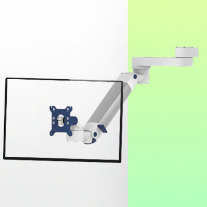 Double Bras Médicaux pour écran pivotants et ajustables en hauteur et profondeur Position Haute