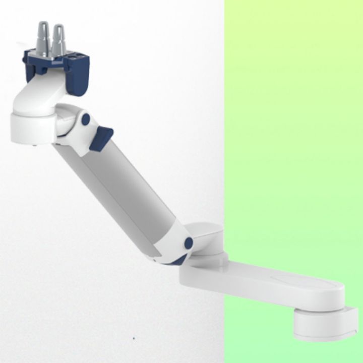 Double Bras Médicaux pour monitoring Plaque plongeante 5"pivotants et ajustables en hauteur et profondeur