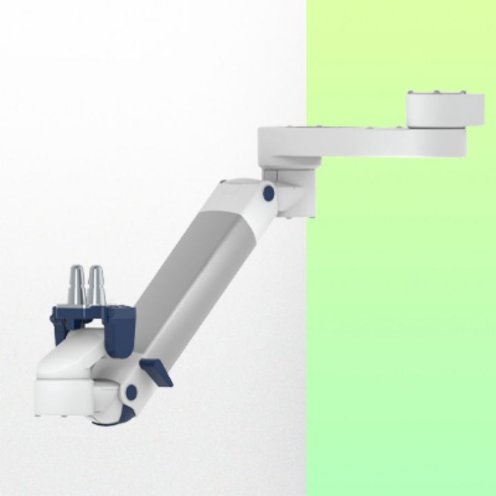 Double Bras Médicaux pour écran pivotants et ajustables en hauteur et profondeur Position Haute