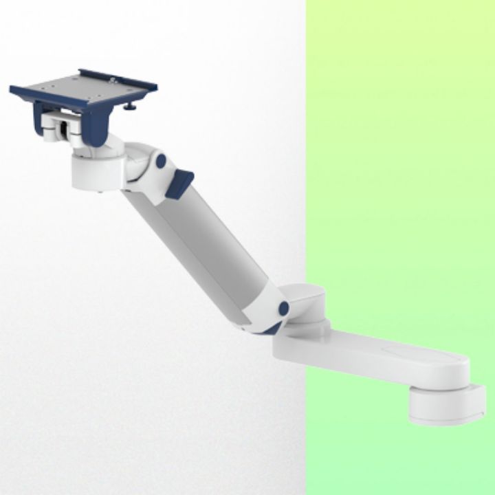 Double Bras Médicaux pour monitoring Plaque plongeante 5"pivotants et ajustables en hauteur et profondeur